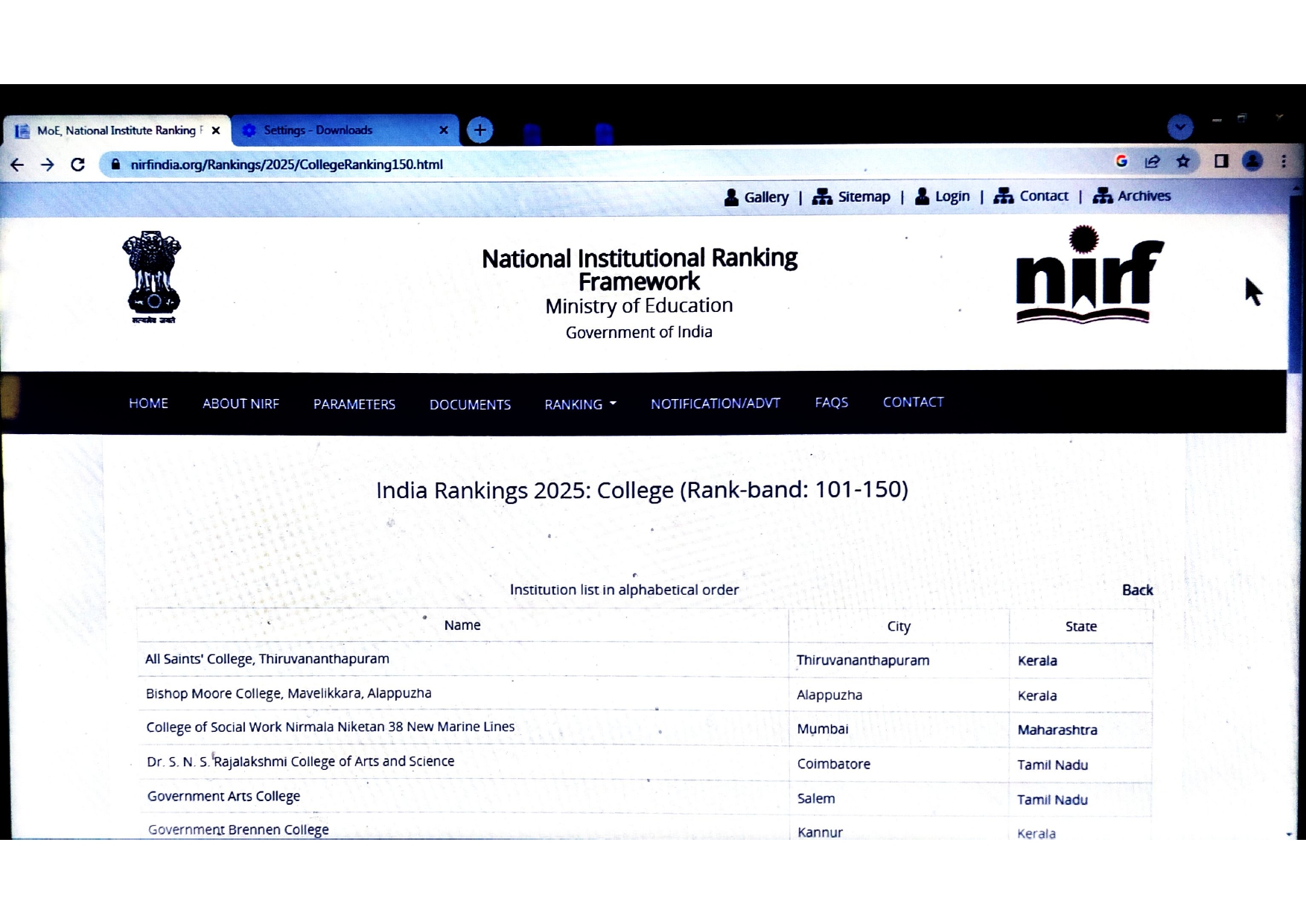 NIRF Certificate 1
